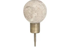 Paladi Marble & Iron Round Hook - Grey