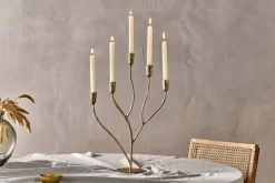 Palani Statement Candelabra - Antique Brass - Large