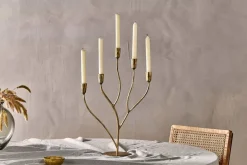 Palani Statement Candelabra - Antique Brass - Large