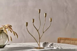 Palani Statement Candelabra - Antique Brass - Large