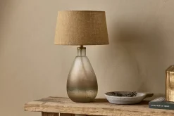 Palla Recycled Glass Table Lamp - Rustic Smoke
