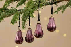 Pannee Drop Baubles - Ruby (Set of 4)