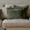 Pilani Velvet & Linen Cushion Cover - Moss