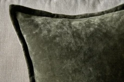 Pilani Velvet & Linen Cushion Cover - Moss