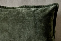 Pilani Velvet & Linen Cushion Cover - Moss