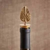 Poplar Leaf Brass Bottle Stopper