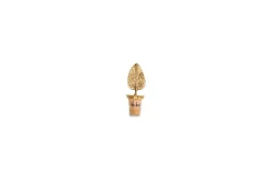 Poplar Leaf Brass Bottle Stopper
