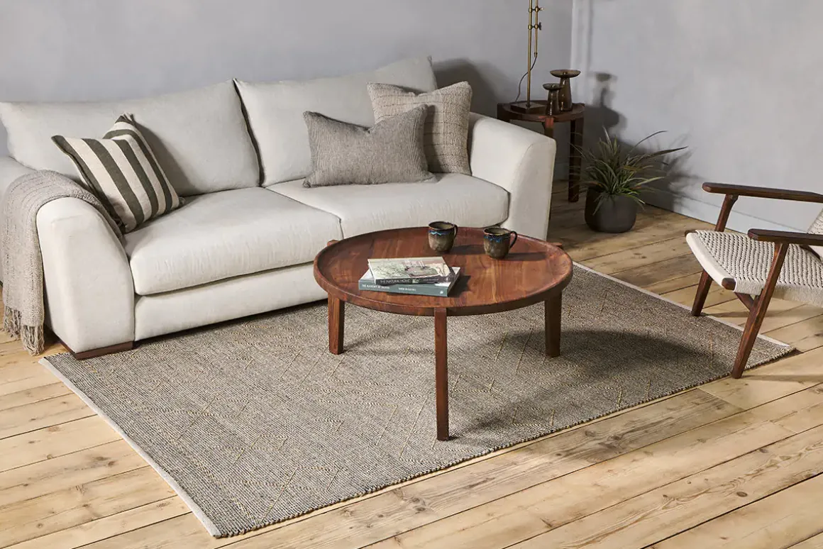 Prathal Cotton And Seagrass Rug - Natural & Black