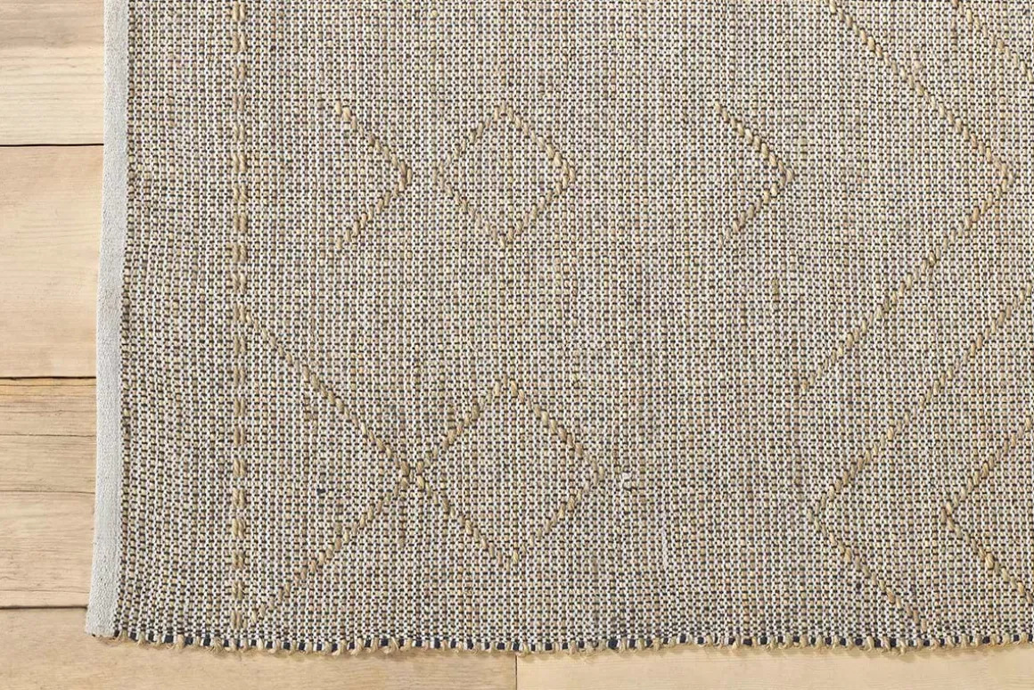 Prathal Cotton And Seagrass Rug - Natural & Black