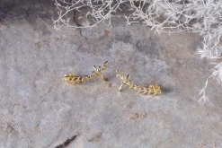 Pritee Ear Climbers - Gold