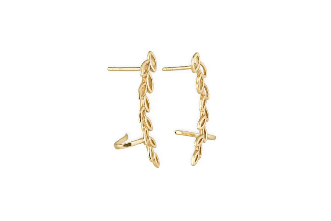 Pritee Ear Climbers - Gold