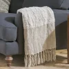 Puli Recycled Linen Throw - Natural