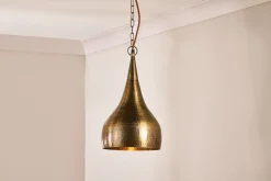 Quinn Hammered Metal Pendant - Small