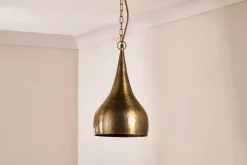 Quinn Hammered Metal Pendant - Small