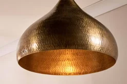 Quinn Statement Hammered Metal Pendant - Large