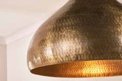 Quinn Statement Hammered Metal Pendant - Large