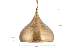 Quinn Statement Hammered Metal Pendant - Large