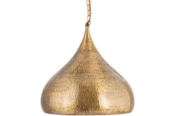 Quinn Statement Hammered Metal Pendant - Large