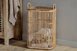 Rammi Rattan Tall Laundry Basket - Natural