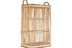 Rammi Rattan Tall Laundry Basket - Natural