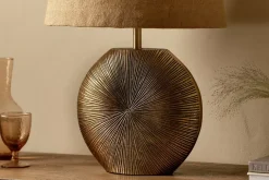 Ramvas Etched Table Lamp - Antique Brass