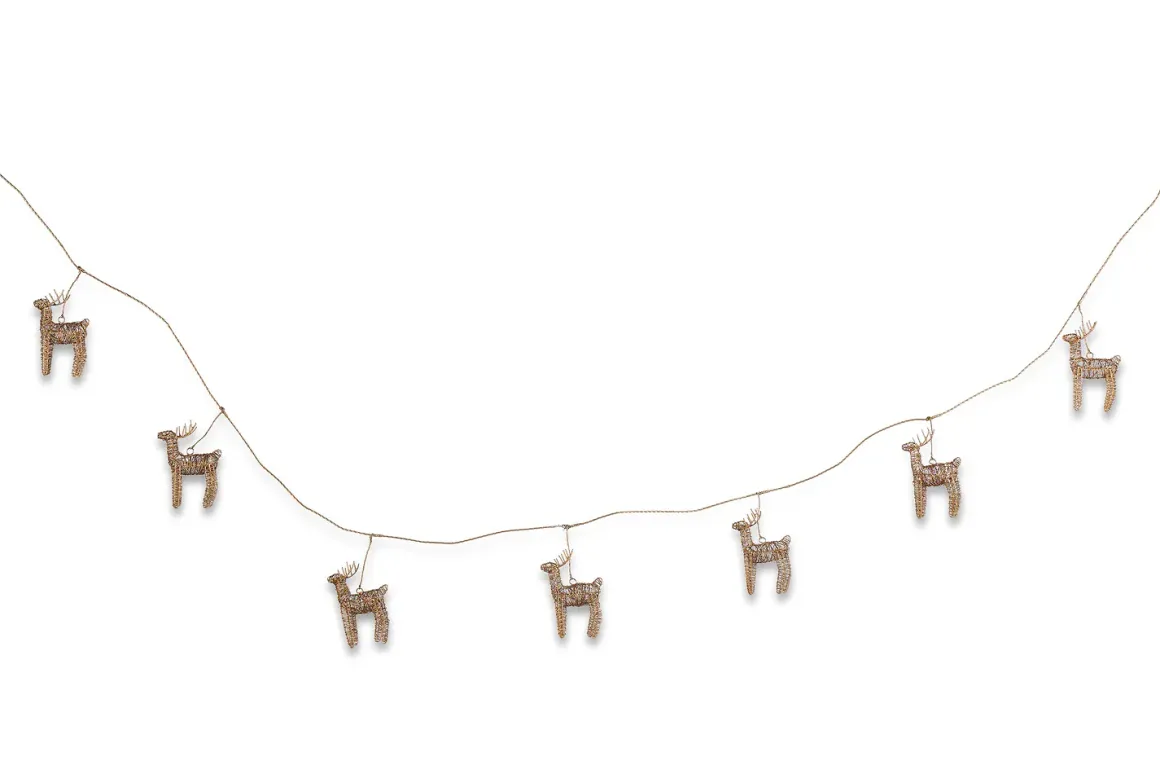 Ramya Wire Reindeer Garland