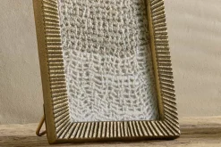 Ranoli Iron Etched Photo Frame - Antique Brass