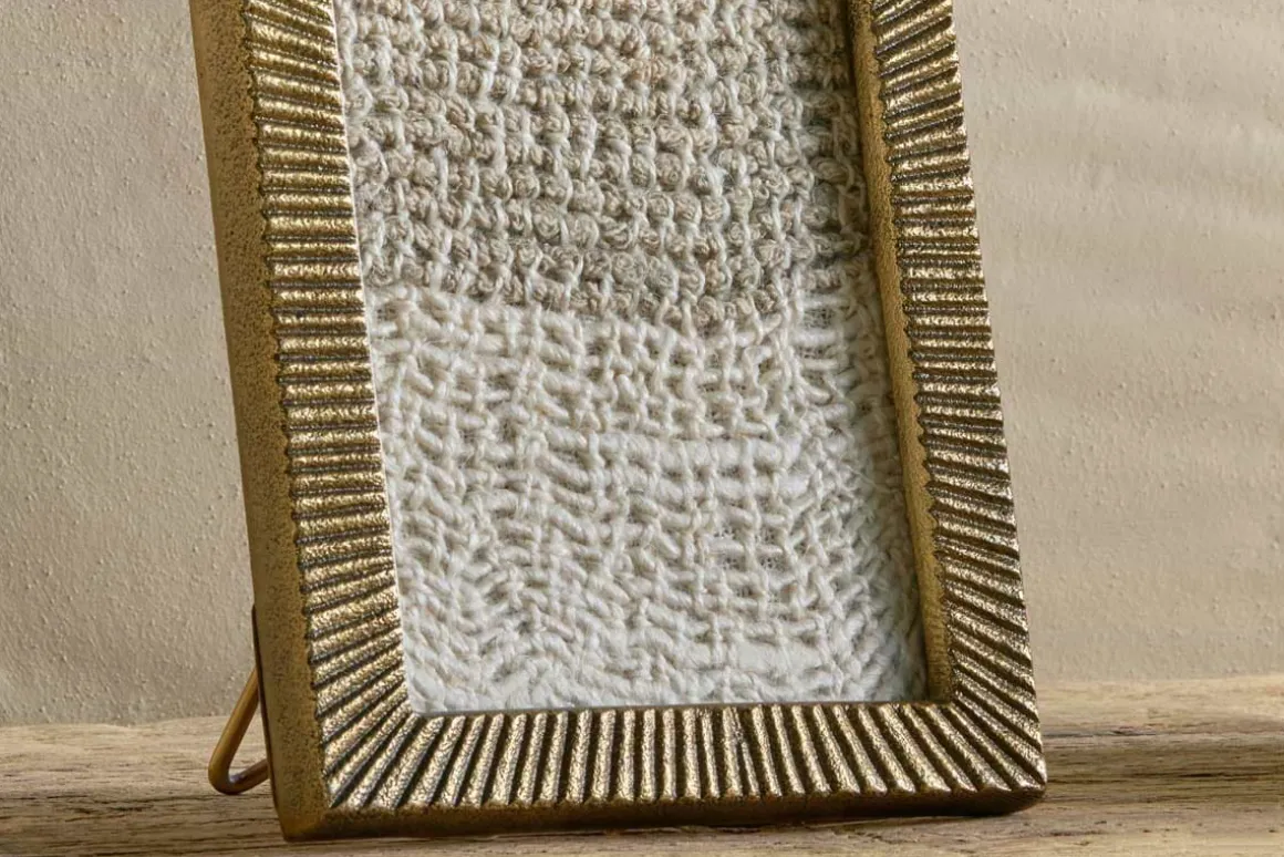 Ranoli Iron Etched Photo Frame - Antique Brass