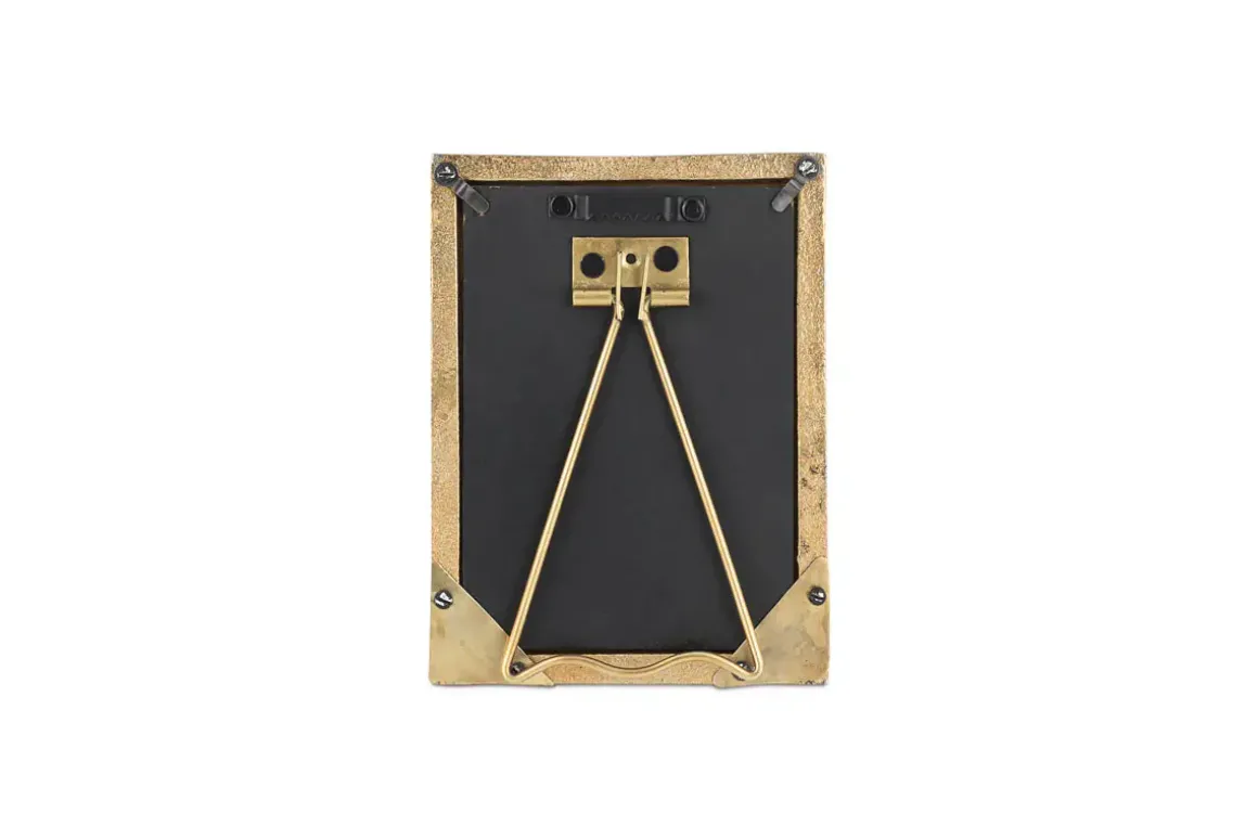 Ranoli Iron Etched Photo Frame - Antique Brass