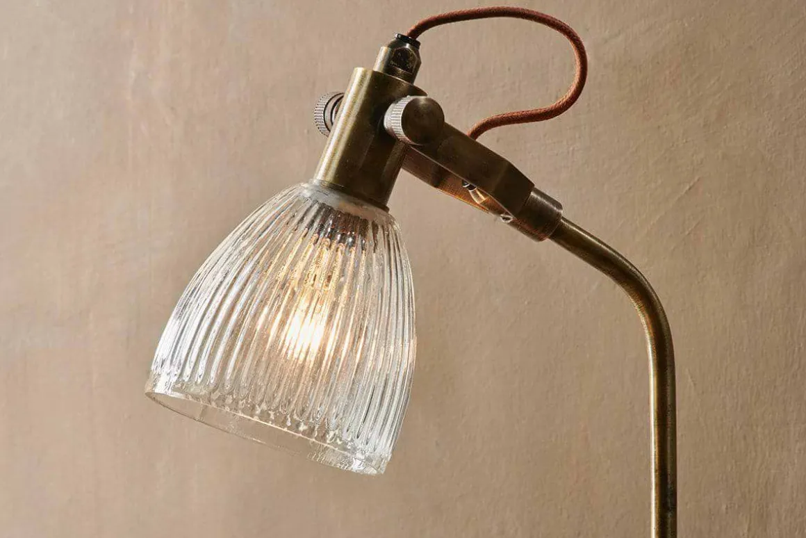 Rarni Recycled Glass Table Lamp - Antique Brass