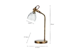 Rarni Recycled Glass Table Lamp - Antique Brass