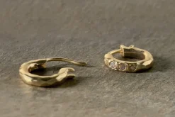 Ratna Labradorite Earrings - Gold