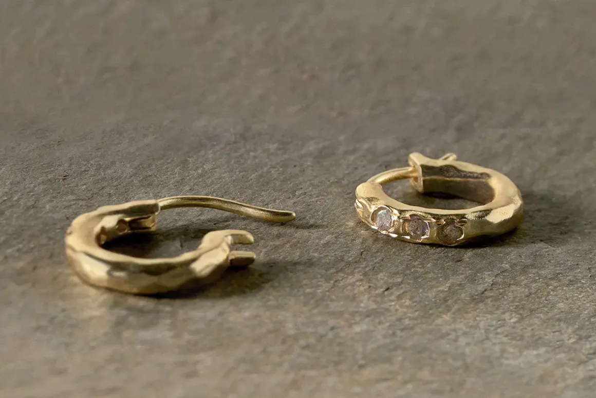 Ratna Labradorite Earrings - Gold