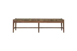 Raunak Acacia Woven Bench - Washed Walnut