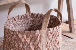 Renu Jute Basket - Rust & Natural