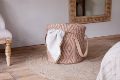 Renu Jute Laundry Basket - Rust & Natural
