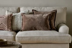 Renwal Velvet & Linen Cushion Cover - Brown