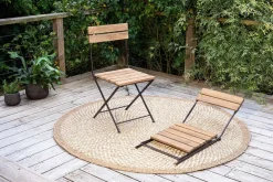 Rishikesh Reclaimed Wood & Iron Folding Chairs - (Set of 2)