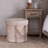 Rohia Laundry Basket - Natural & Cream