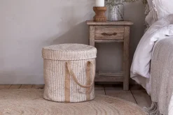 Rohia Laundry Basket - Natural & Cream