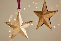 Roshani Star Baubles - Antique Brass (Set of 2)