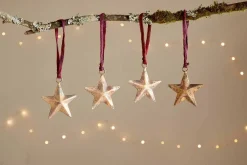 Roshani Star Baubles - Antique Brass (Set of 4)