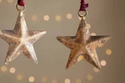 Roshani Star Baubles - Antique Brass (Set of 4)