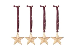 Roshani Star Baubles - Antique Brass (Set of 4)