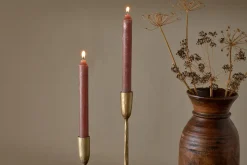 Rustic Soy Blend Dinner Candles - Rust (Set of 2)