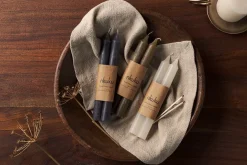 Rustic Soy Blend Dinner Candle - Olive Green - (Set of 2)