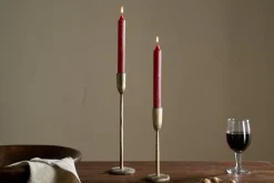 Rustic Soy Blend Dinner Candle - Dark Cherry (Set of 2)