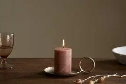 Rustic Soy Blend Mini Pillar Candle - Rust
