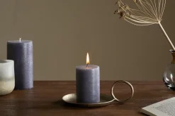 Rustic Soy Blend Mini Pillar Candle - Charcoal