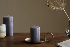 Rustic Soy Blend Mini Pillar Candle - Charcoal